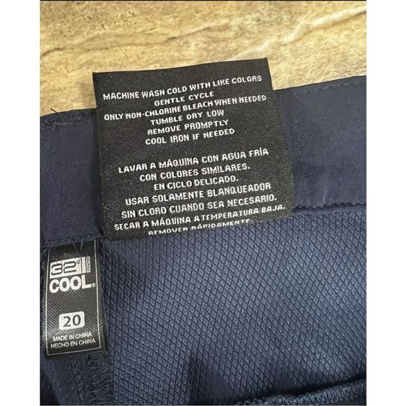 32 Degrees Cool Women Size 20 Hero Navy Blue Pants Side Elastic Zipper Pockets - Picture 7 of 12